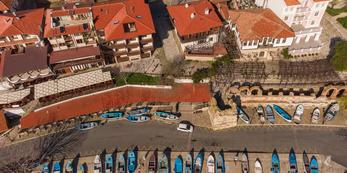 An aerial view of Nessebar