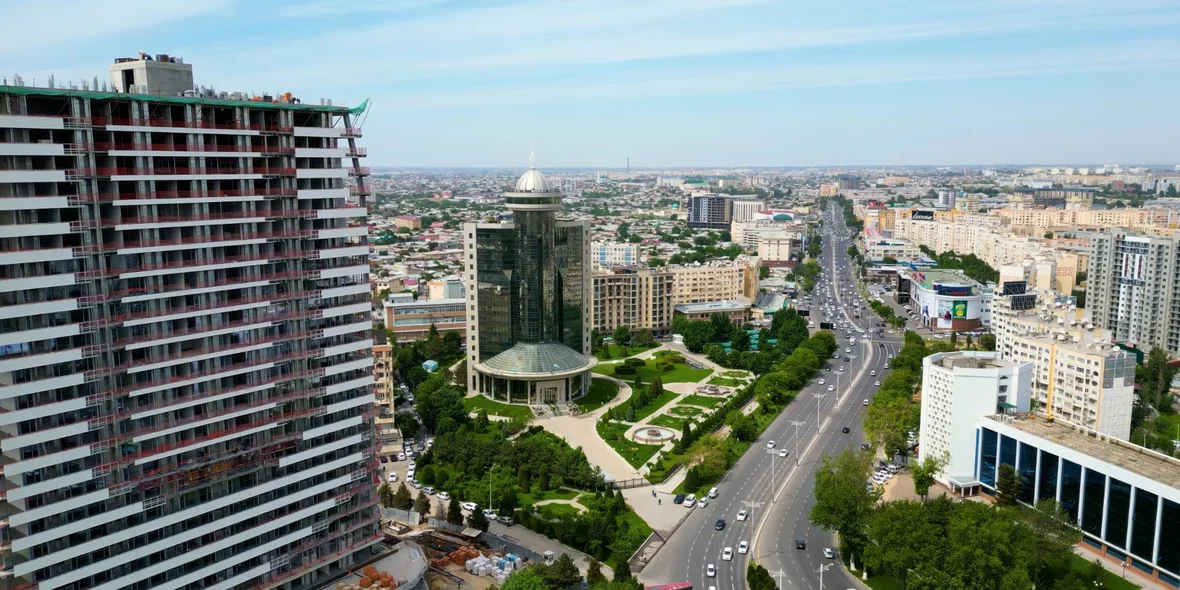 Вид на панораму города Ташкента