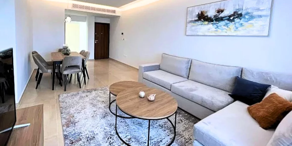 Living room in a ready-made flat with renovation in Limosol, Cyprus