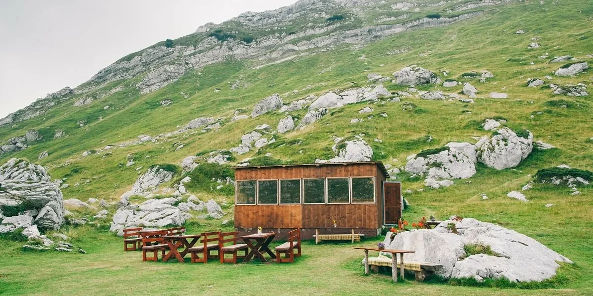 Building in the mountains of Montenegro