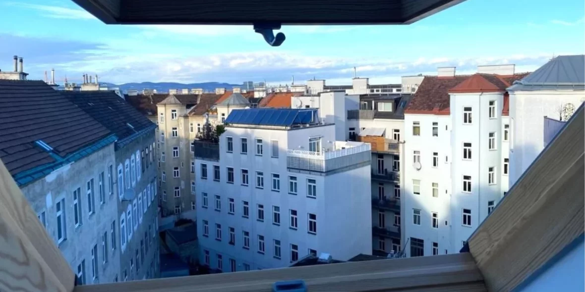 вид на город Вену из квартиры 