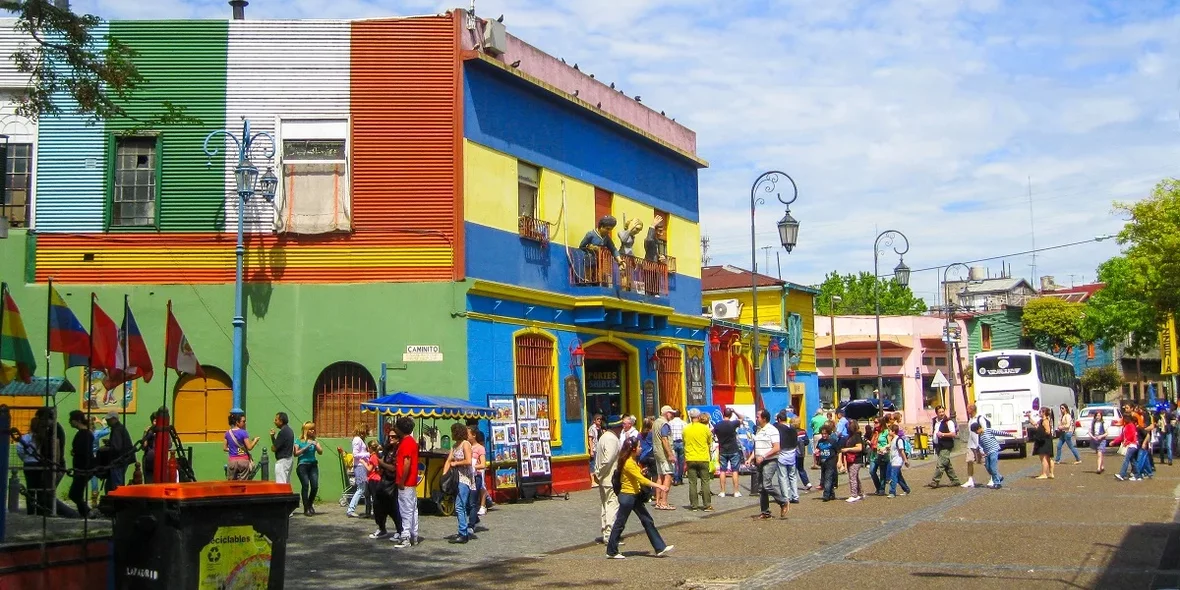 Colorful Street in Buenos Aires