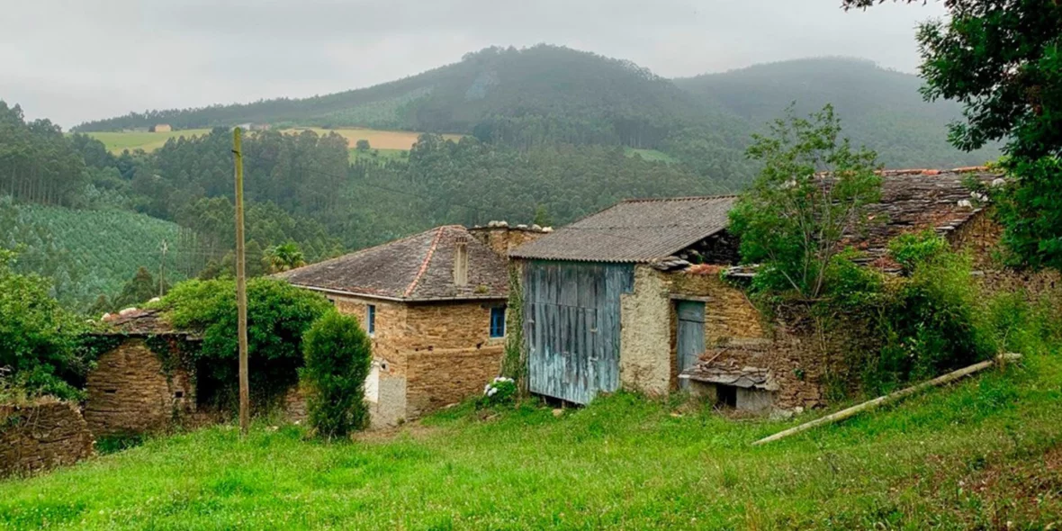 view of Trabada village in Spain