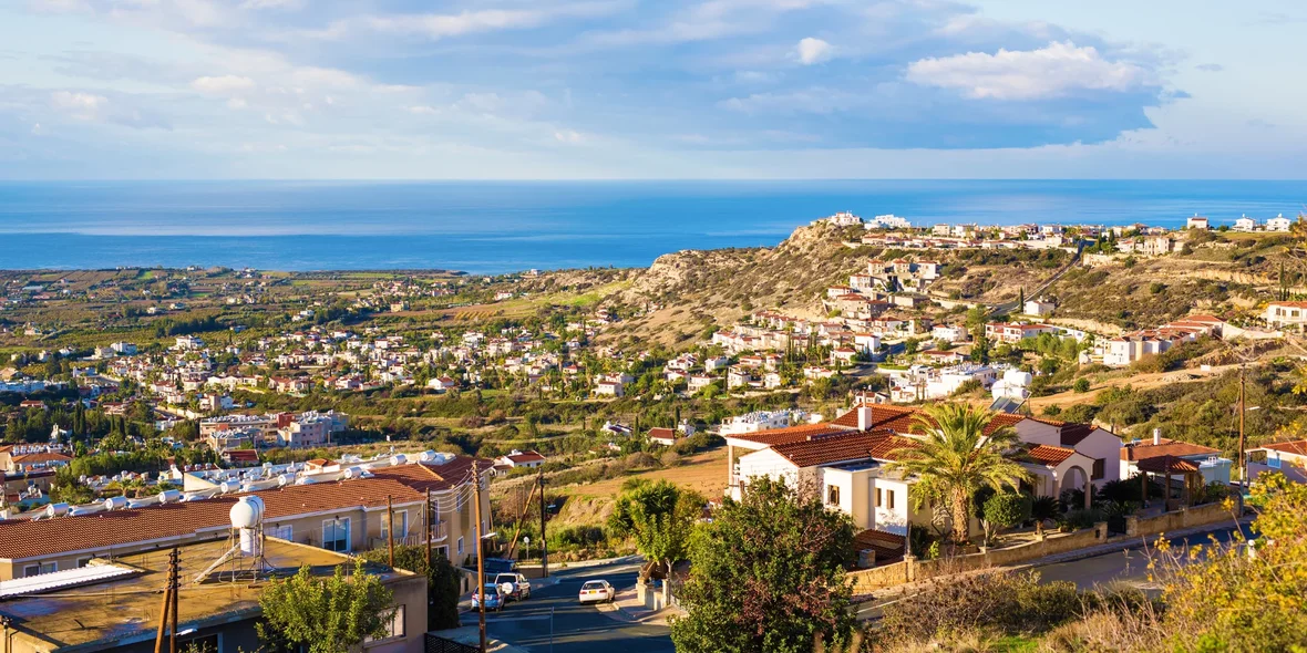 panoramic view of a village in Cyprus