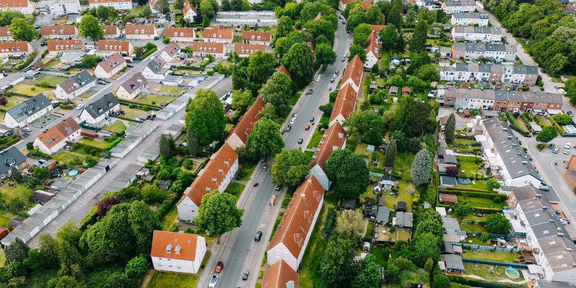 An aerial view of the city of Germany 