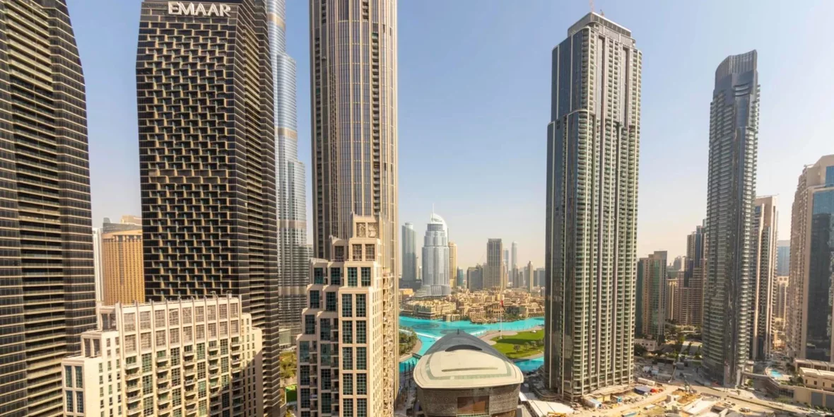 View of new buildings in Dubai