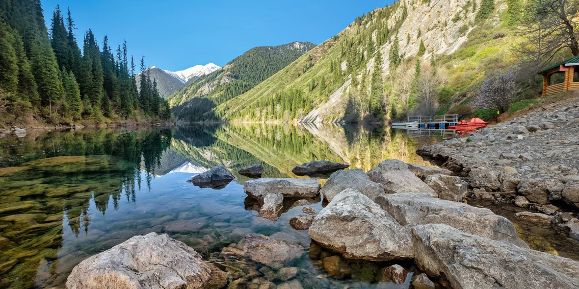 Lower Kolsay Lake in Kazakhstan