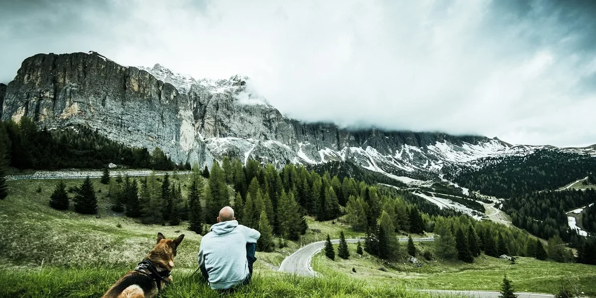 A mountain pass in Italy 