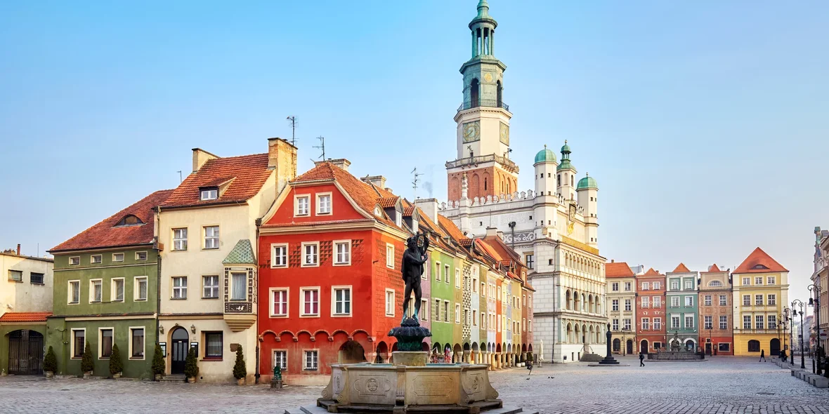 Market Square in the Old Town of Poznan, Poland