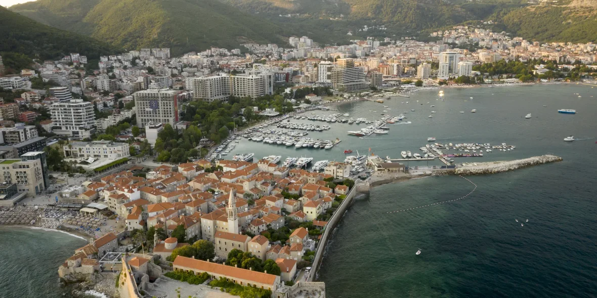The city of Budva in Montenegro