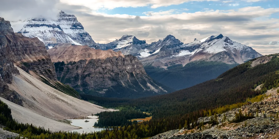 Wilderness view, mountain range, Banff National Park, Canada