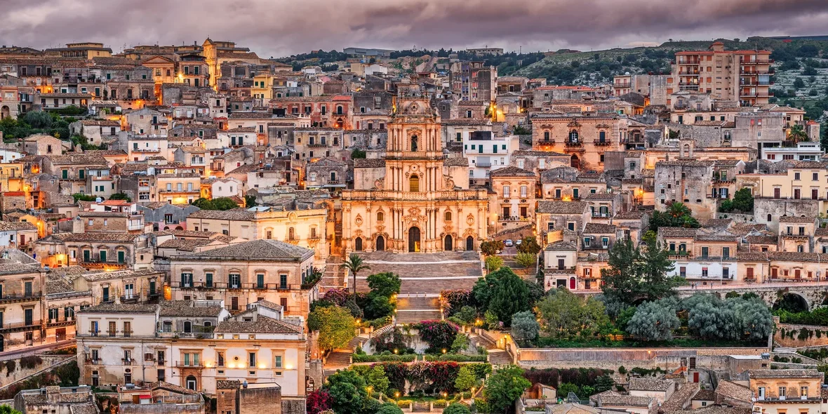 Sicily at dusk