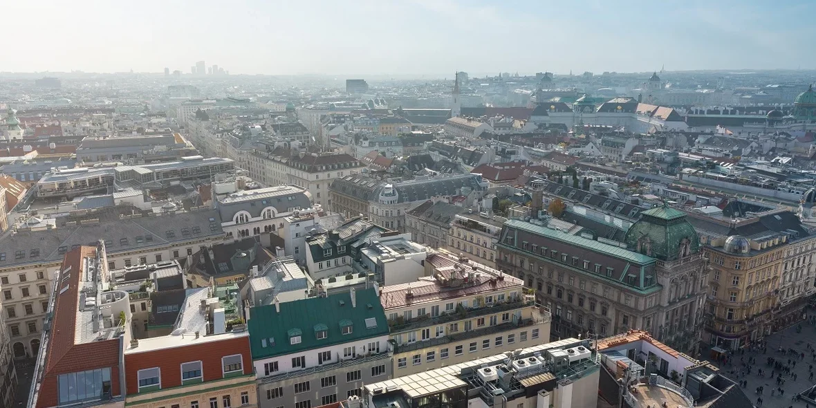 Вид на здания Вены