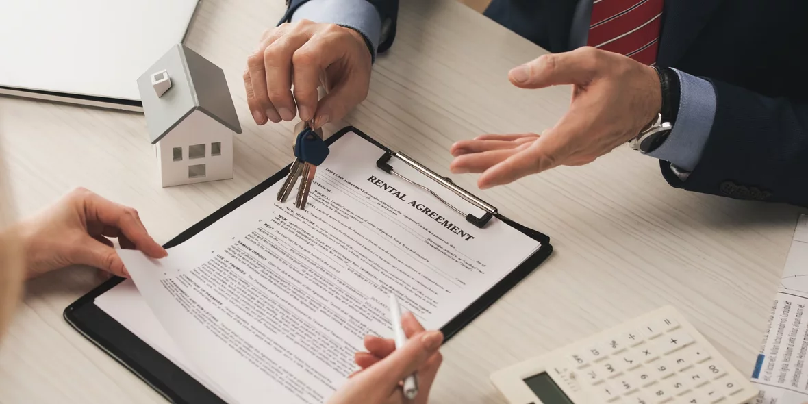 Rental agreements on the table