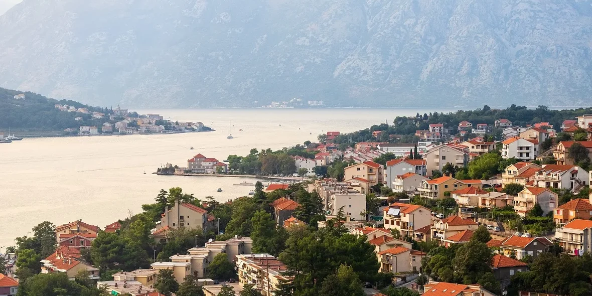 Real estate along the bay in Montenegro