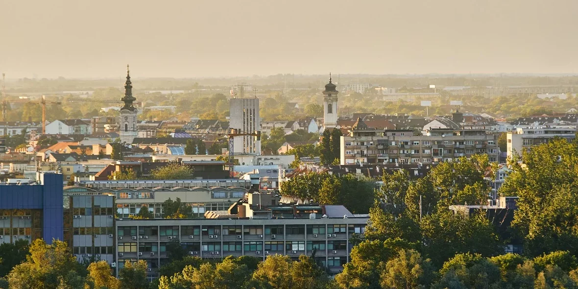 Panorama of Novi Sad in Serbia