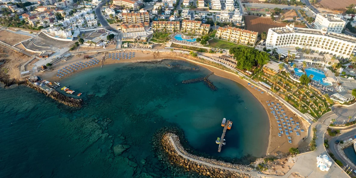 View of the coast of Protaras in Cyprus