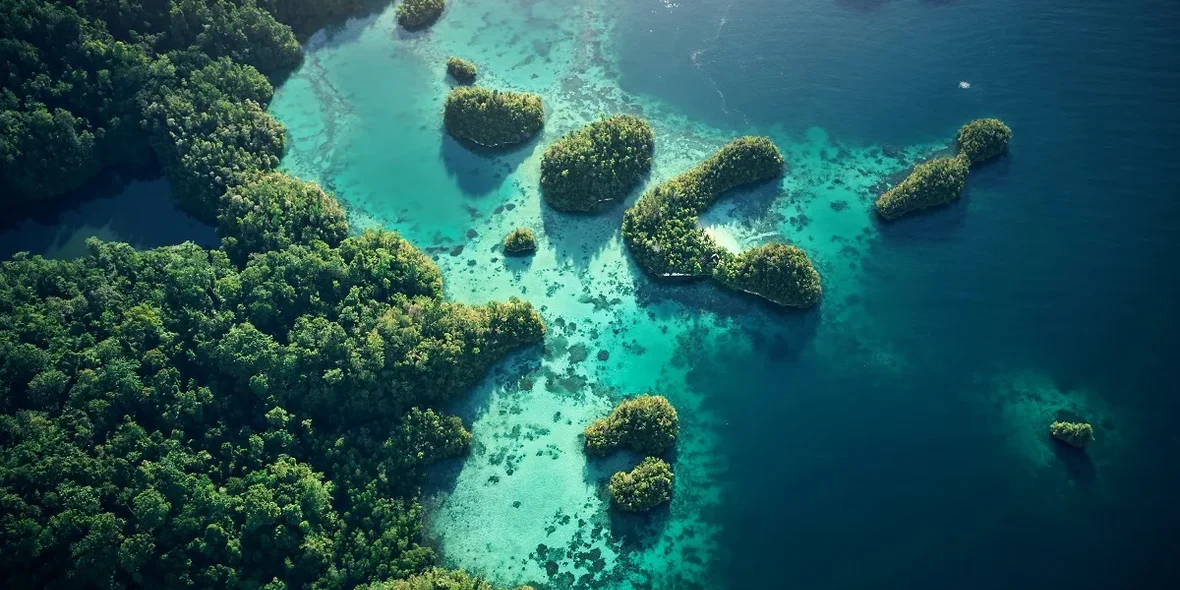 Снимок красивых островов в Индонезии