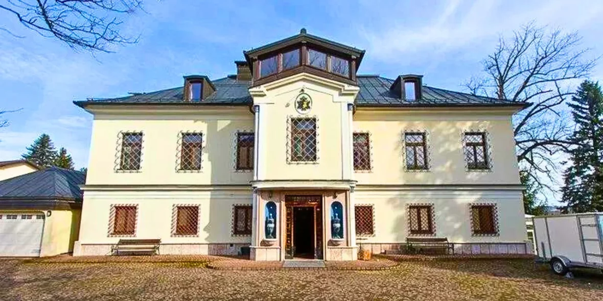 The facade of an ancient castle in Slovenia