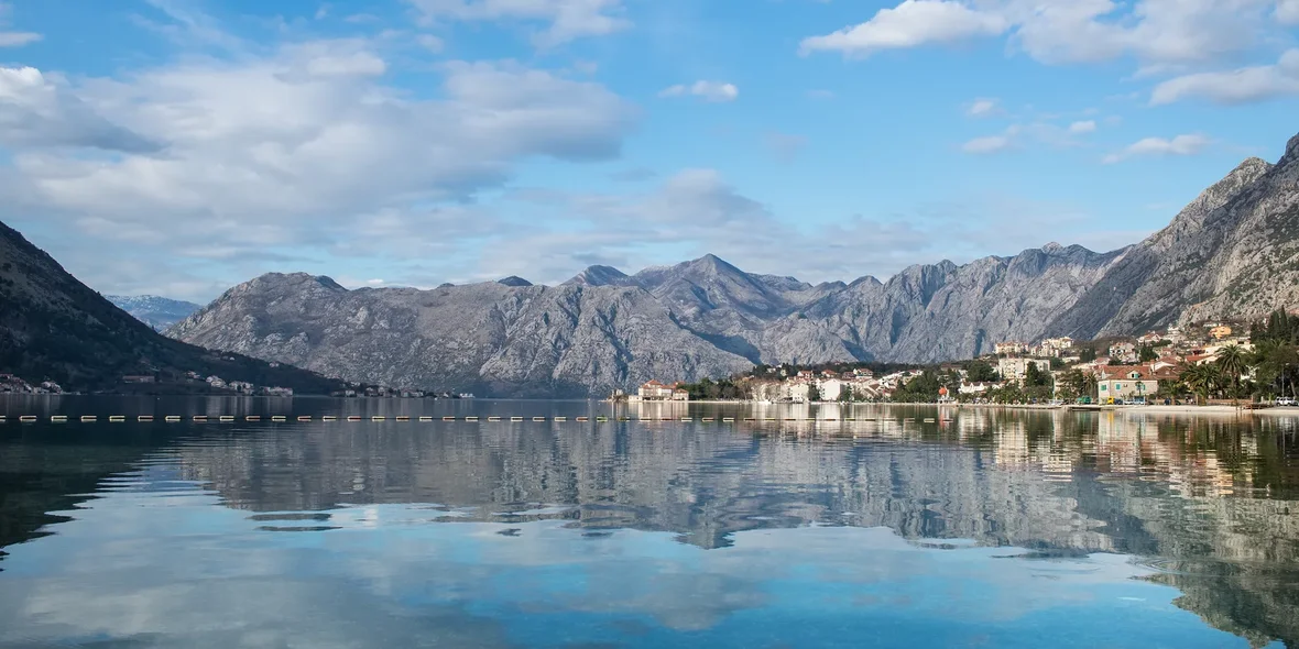View of the Bay of Kotor in Montenegro
