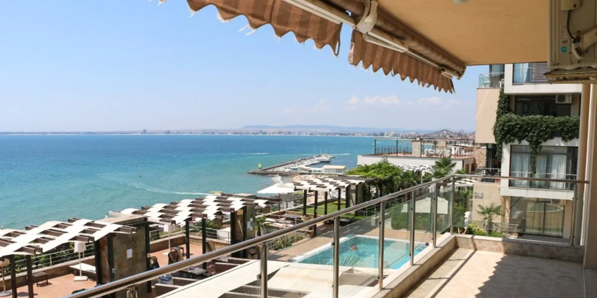 sea view from a flat balcony in Bulgaria