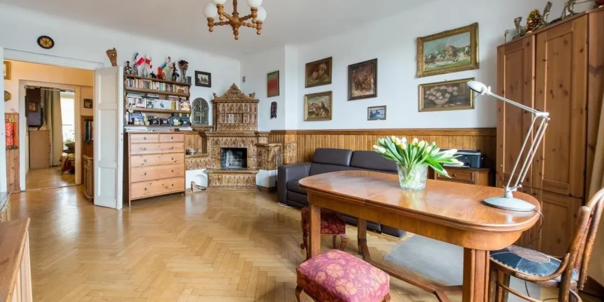 living room of writer Mareka Hłasko's apartment in Warsaw