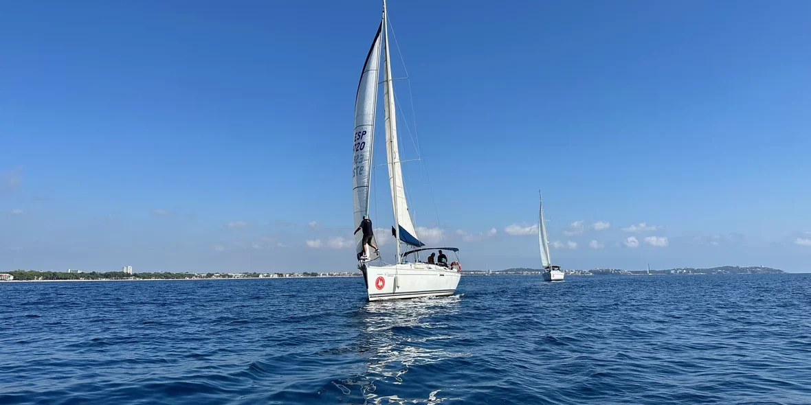 Yacht at sea in Spain