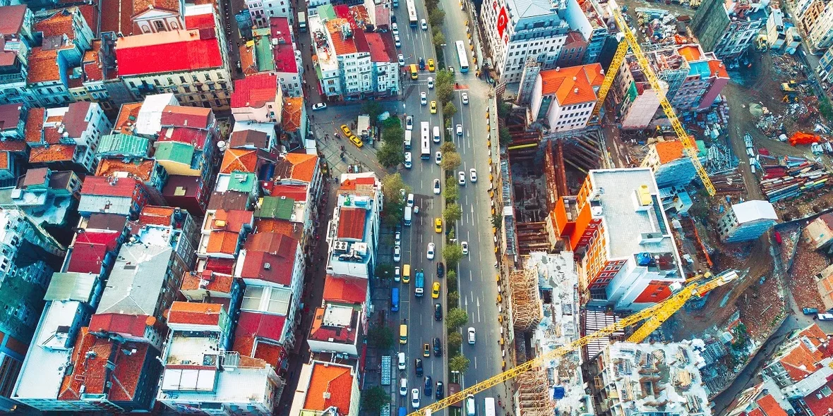 Городской пейзаж Стамбула.