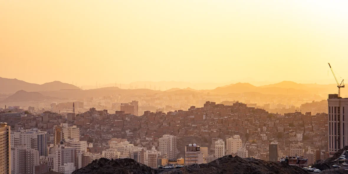 The city of Mecca in Saudi Arabia