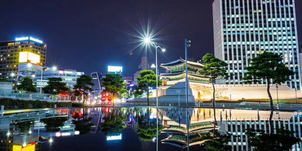 The Night City of Seoul in South Korea