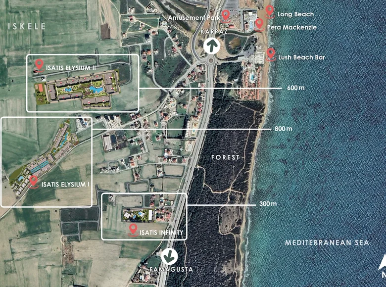 Estudio 1 habitación 49 m² Agios Georgios, Chipre del Norte
