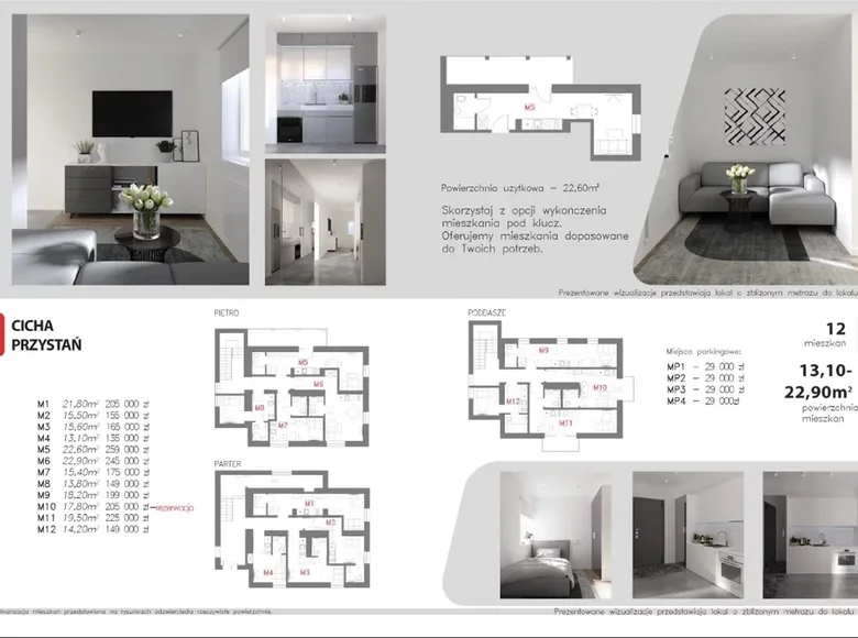 Apartamento 1 habitación 2 290 m² Cracovia, Polonia