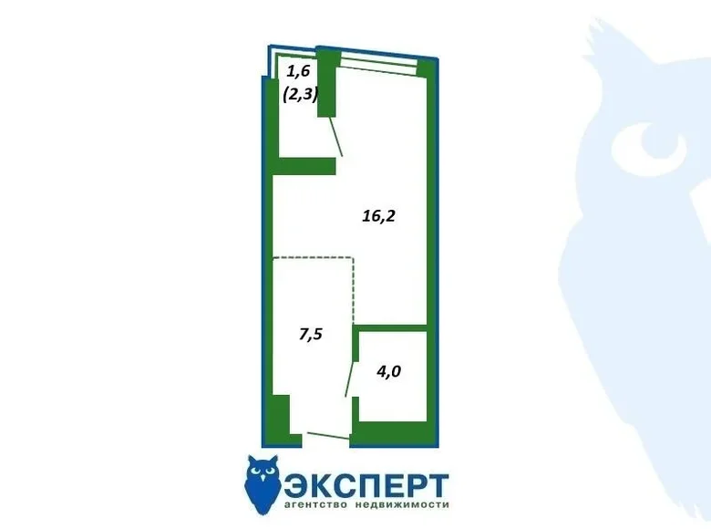 Квартира 1 комната 30 м² Минск, Беларусь