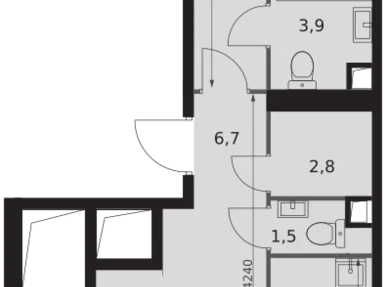 Wohnung 2 zimmer 62 m² Konkovo District, Russland