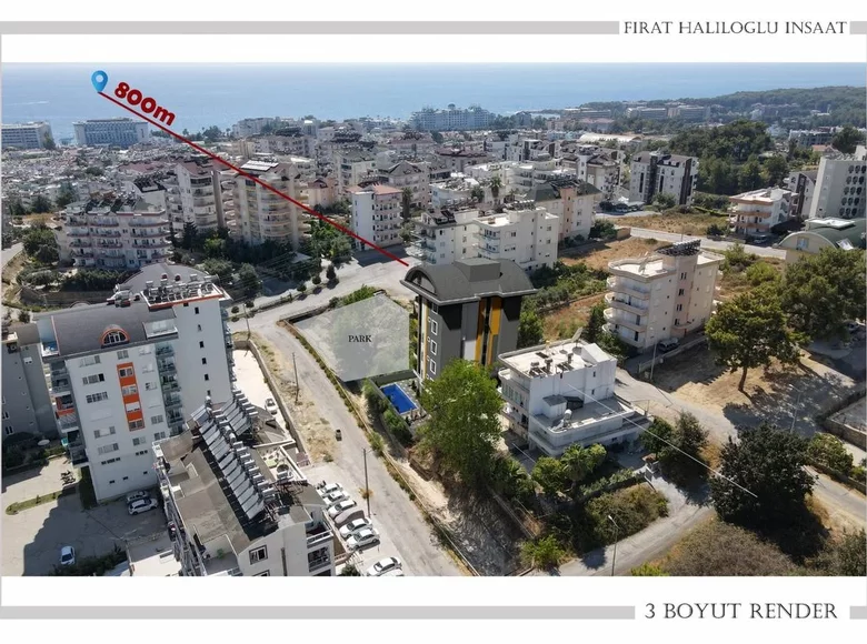 Apartamento 1 habitacion 45 m² Alanya, Turquía