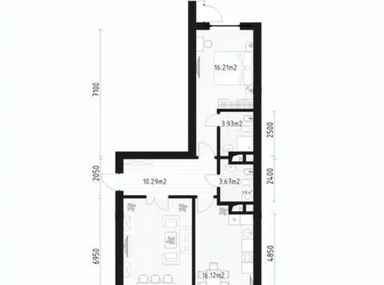 Квартира 2 комнаты 81 м² Ташкент, Узбекистан