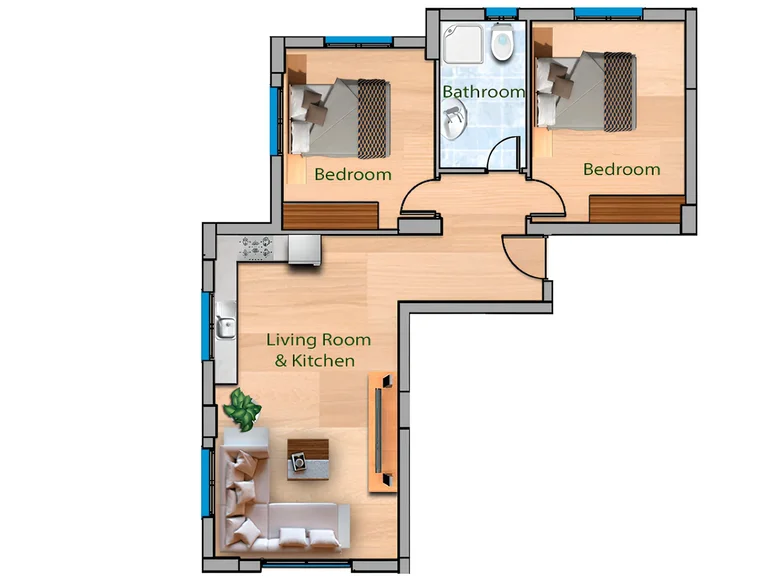 Mieszkanie 3 pokoi 125 m² Trikomo, Cypr Północny