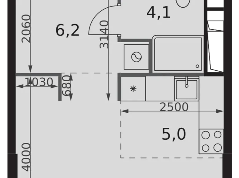 Kawalerka 1 pokój 30 m² North-Western Administrative Okrug, Rosja