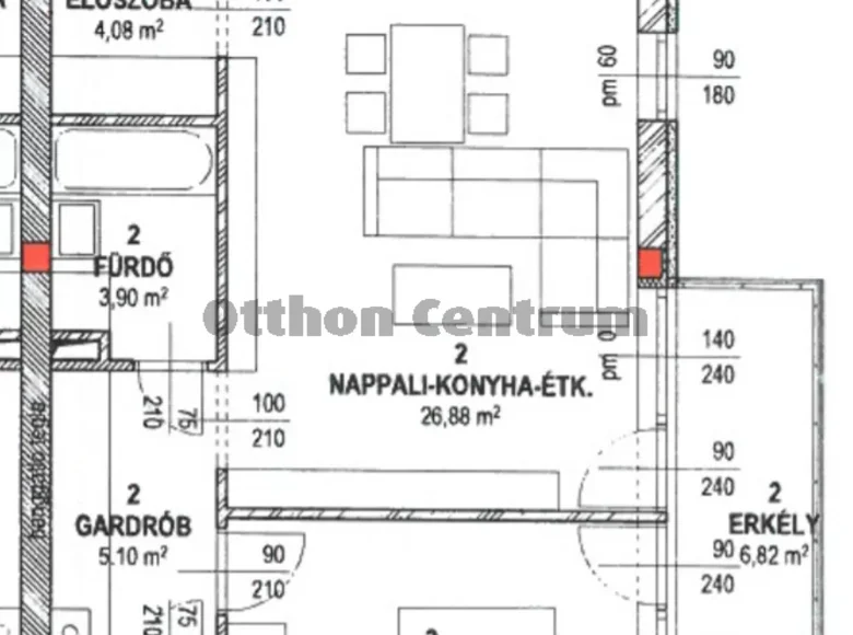 Квартира 2 комнаты 54 м² Debreceni jaras, Венгрия