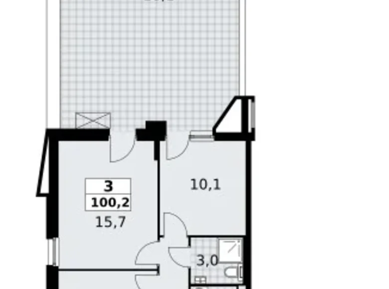 Wohnung 3 zimmer 100 m² poselenie Sosenskoe, Russland