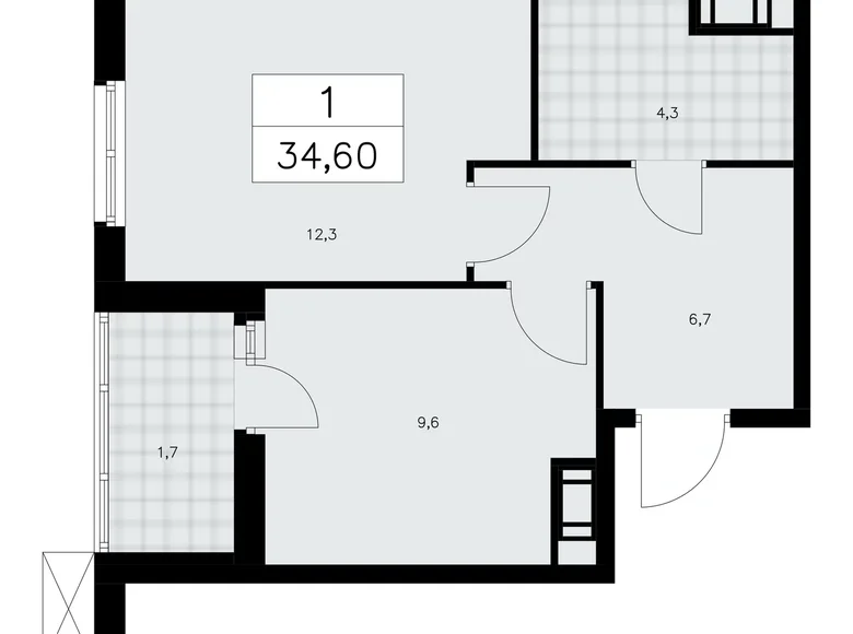 Appartement 1 chambre 35 m² Krasnoye Selo, Fédération de Russie