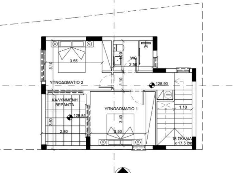 Dom 2 pokoi 128 m² Akrounda, Cyprus