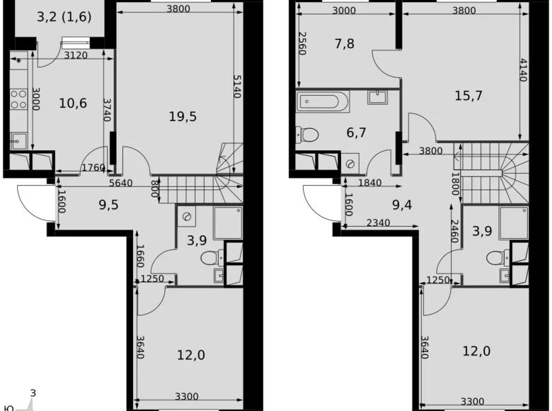 4 room apartment 113 m² Razvilka, Russia