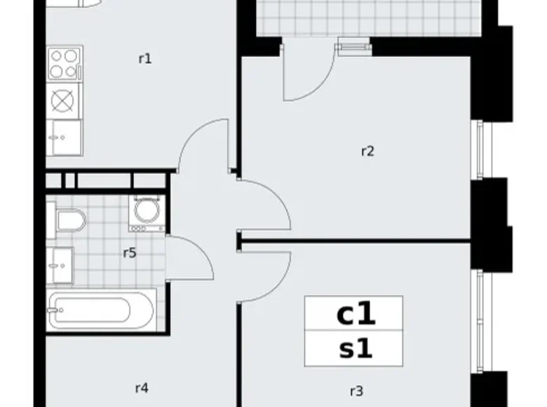 2 room apartment 49 m² poselenie Sosenskoe, Russia