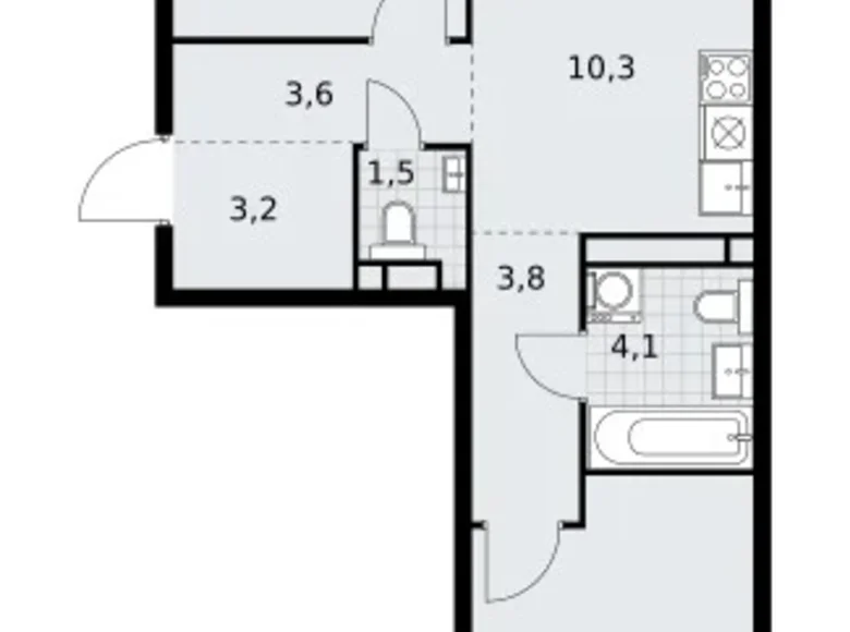 Wohnung 3 zimmer 60 m² Postnikovo, Russland