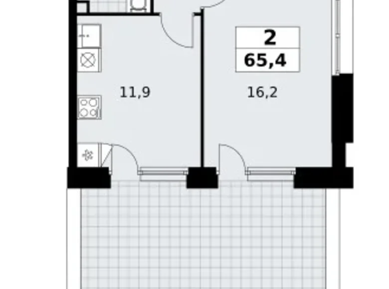 Apartamento 2 habitaciones 65 m² poselenie Sosenskoe, Rusia