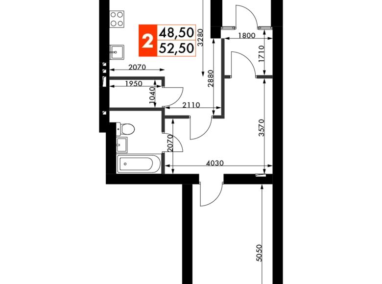 Квартира 2 комнаты 55 м² Наро-Фоминский городской округ, Россия