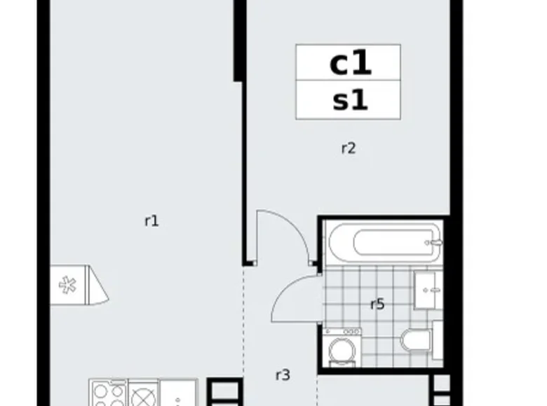 1 room apartment 42 m² poselenie Sosenskoe, Russia