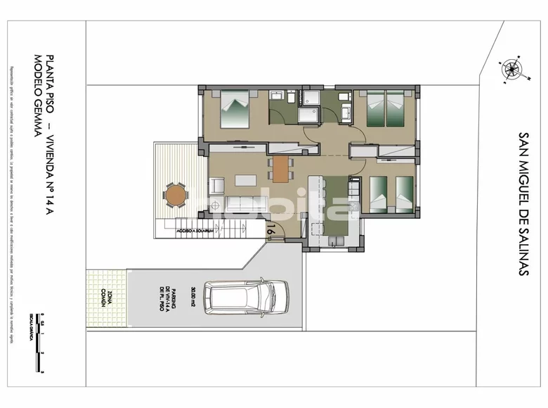 3 bedroom apartment 92 m² Las Escalericas, Spain