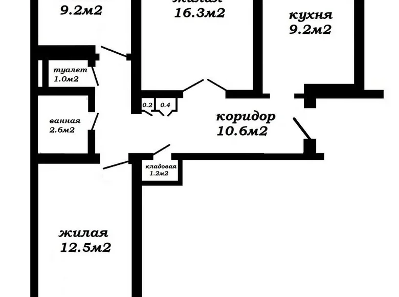 Wohnung 3 zimmer 63 m² Minsk, Weißrussland